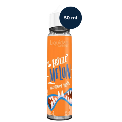 E‑liquide Freeze Melon Liquideo 50 ml, melon sucré et fraîcheur intense, prêt à booster.