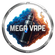 Logo officiel de la marque MegaVape, spécialisée dans les e-liquides français, puffs rechargeables et produits pour cigarette électronique.