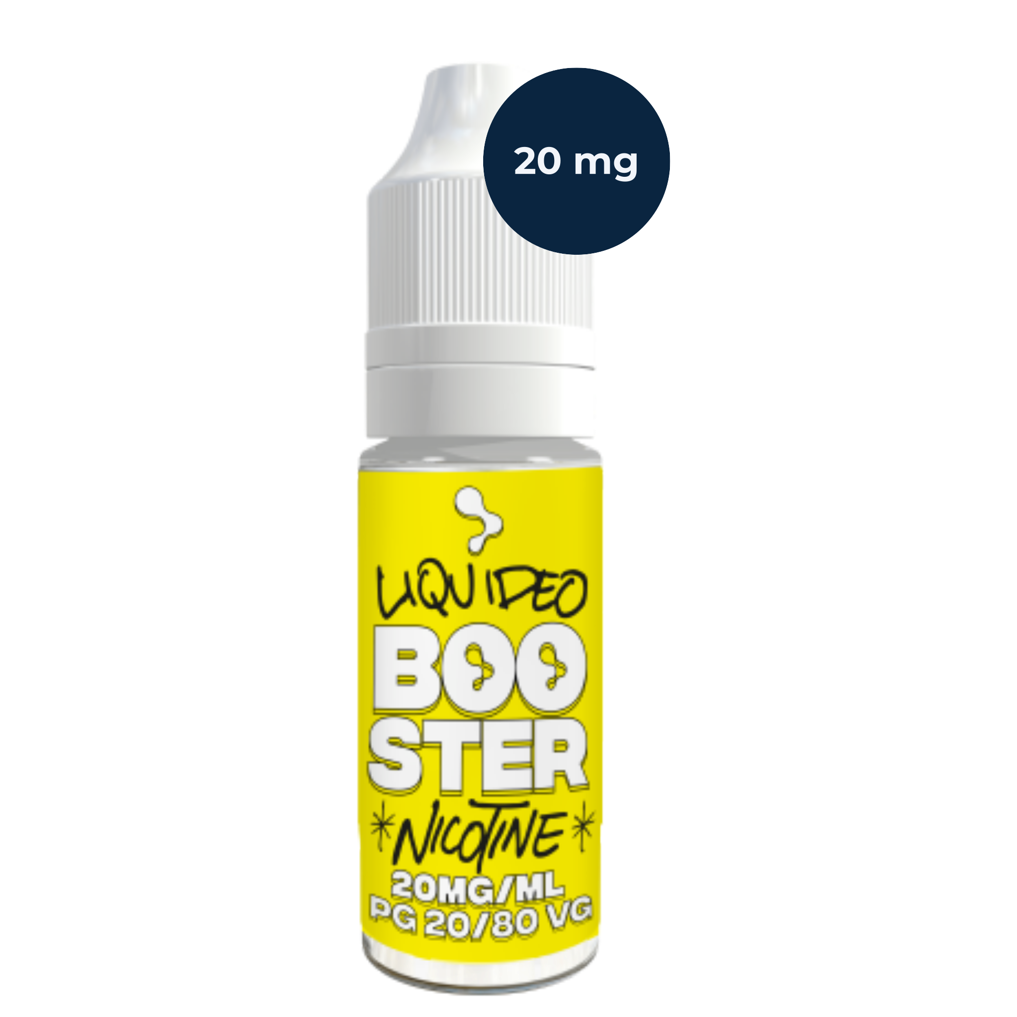 Booster de nicotine Liquideo 20 mg/ml en base 20/80 VG, flacon 10 ml.