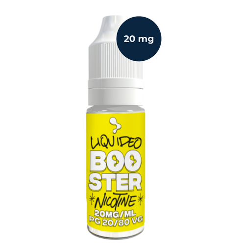 Booster de nicotine Liquideo 20 mg/ml en base 20/80 VG, flacon 10 ml.