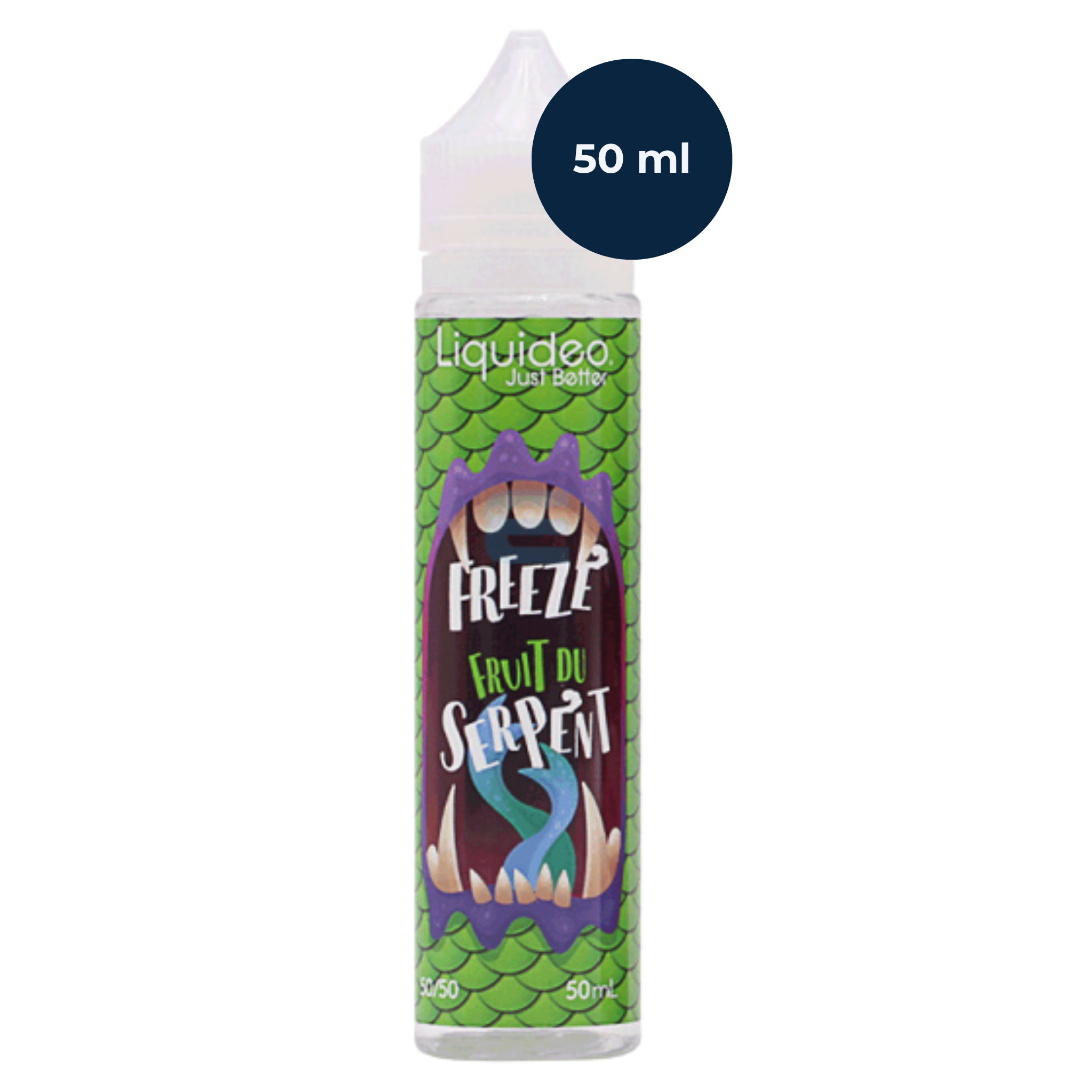 Flacon Liquideo Freeze Fruit du Serpent 50ml en mise en scène fruits exotiques, pas cher, discount