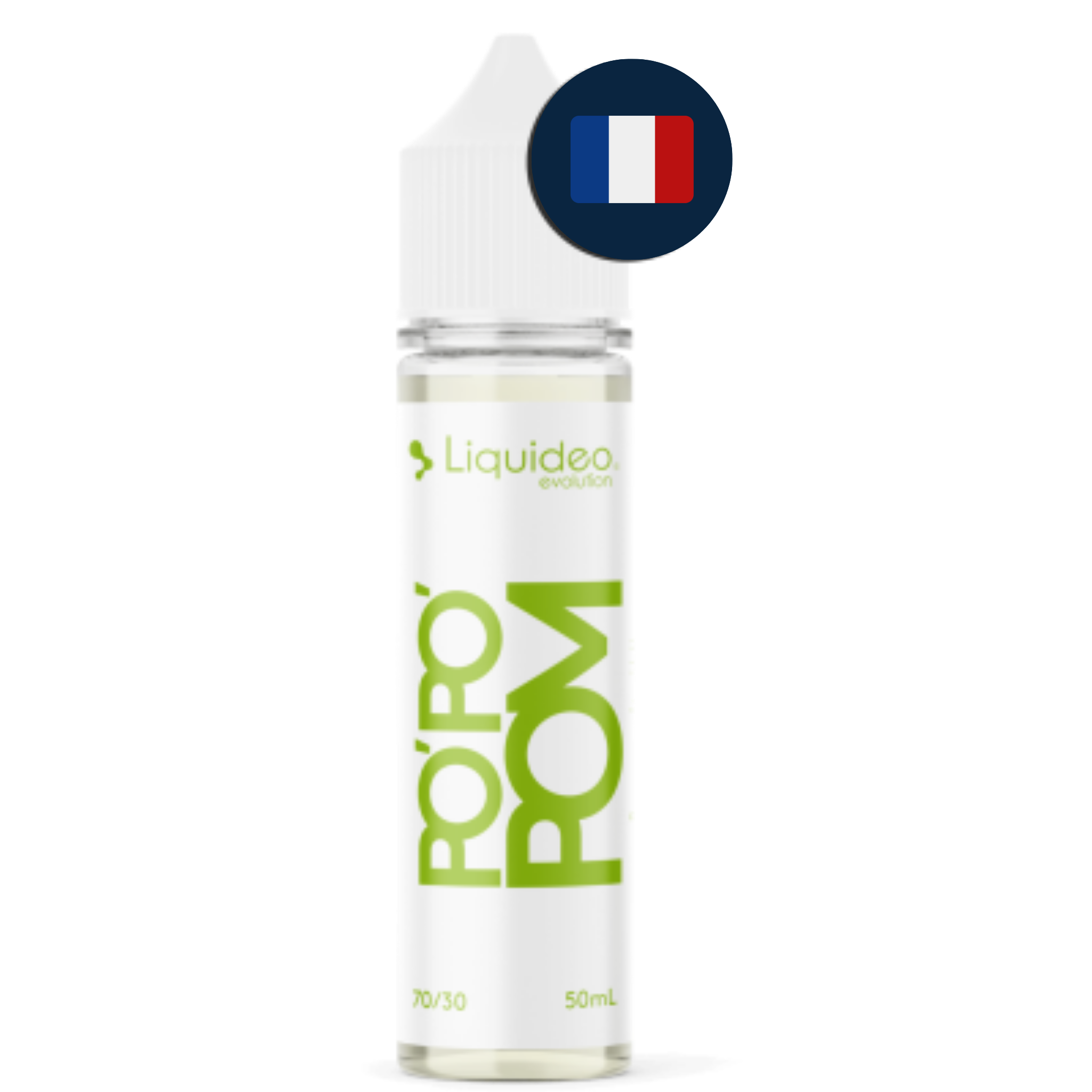 Visuel du e‑liquide Freeze Pomme 50 ml avec pommes vertes et effet glacé en arrière‑plan.
