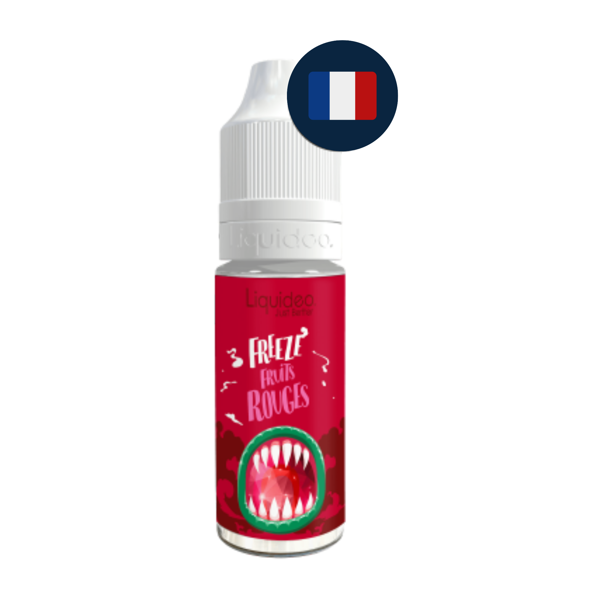 E‑liquide Fruits Rouges 10 ml fabriqué en France, arômes de fruits rouges variés.