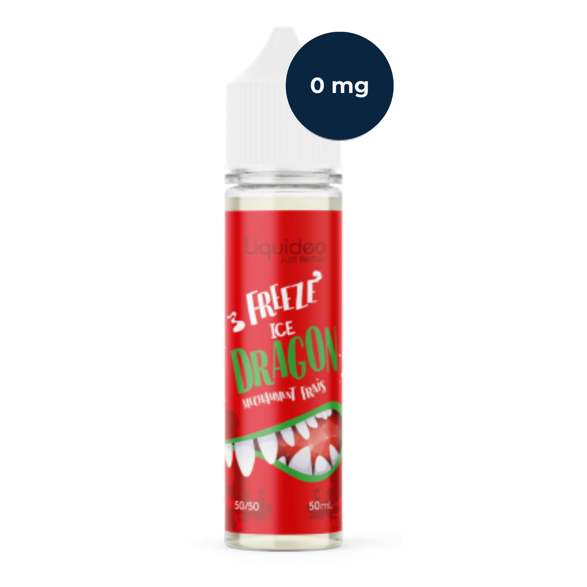E‑liquide Liquideo Freeze Dragon 50 ml, saveur fruit du dragon givré.