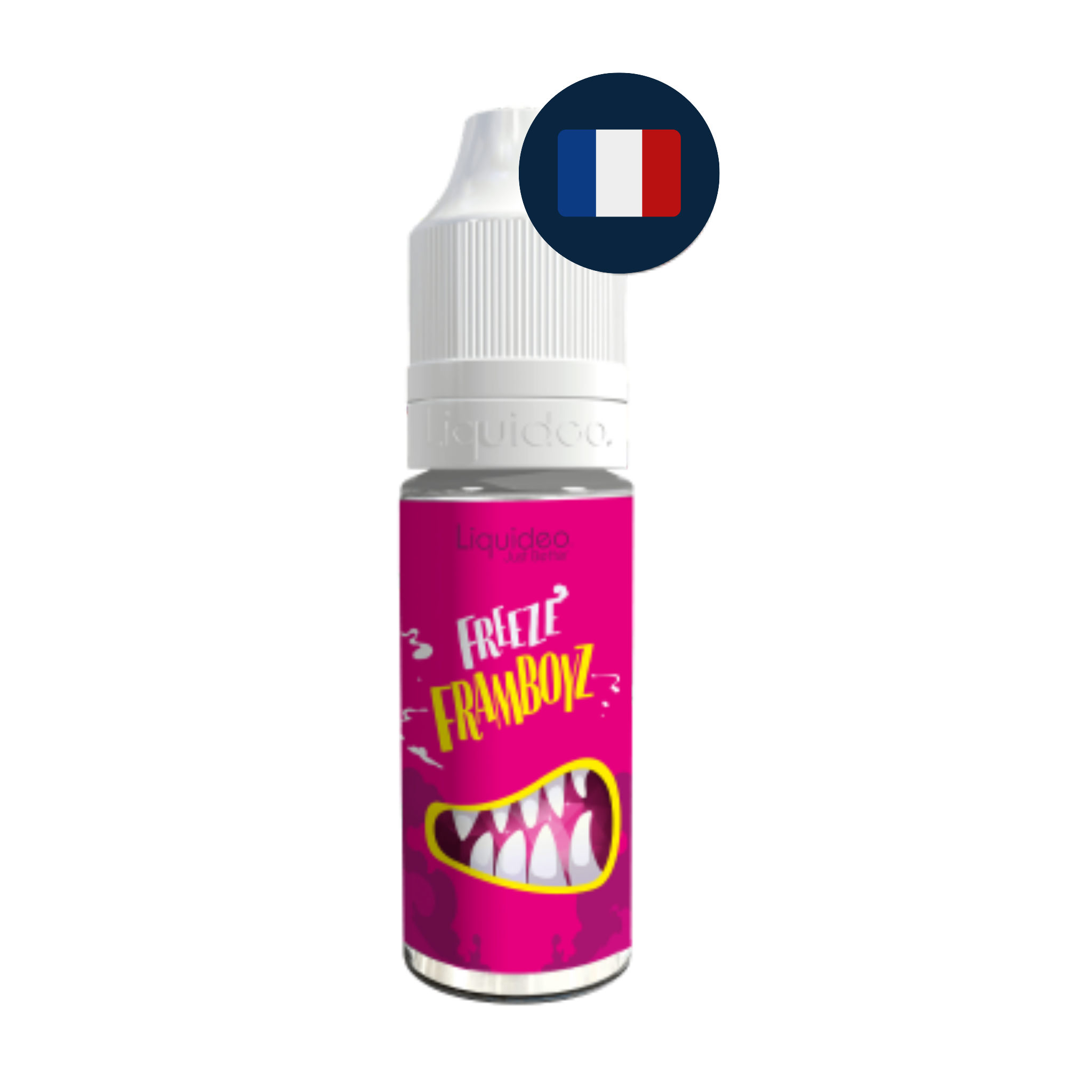 Flacon Liquideo Freeze Framboyz 10 ml avec drapeau français