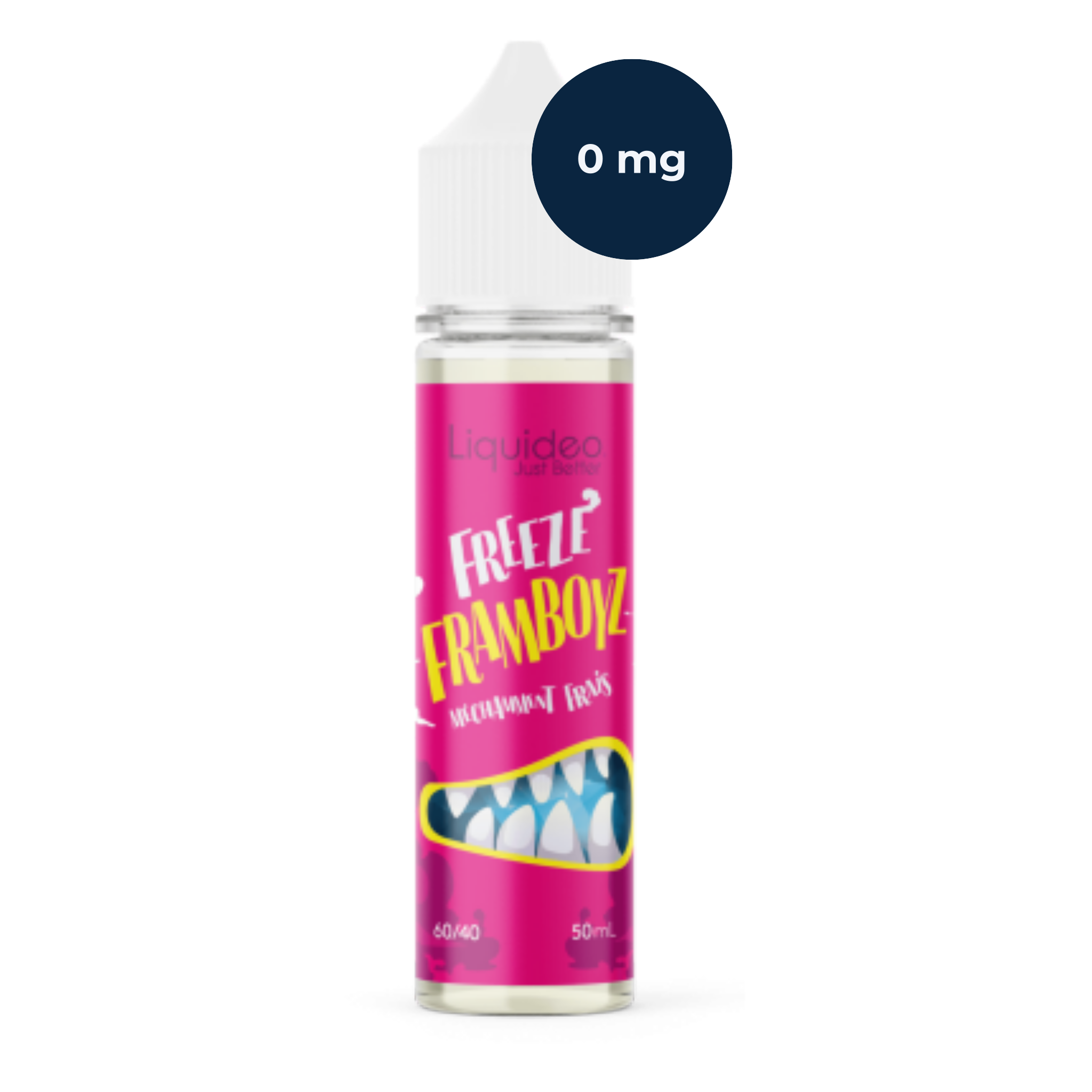 E‑liquide Liquideo Freeze Framboyz 50 ml, saveur framboise glacée.