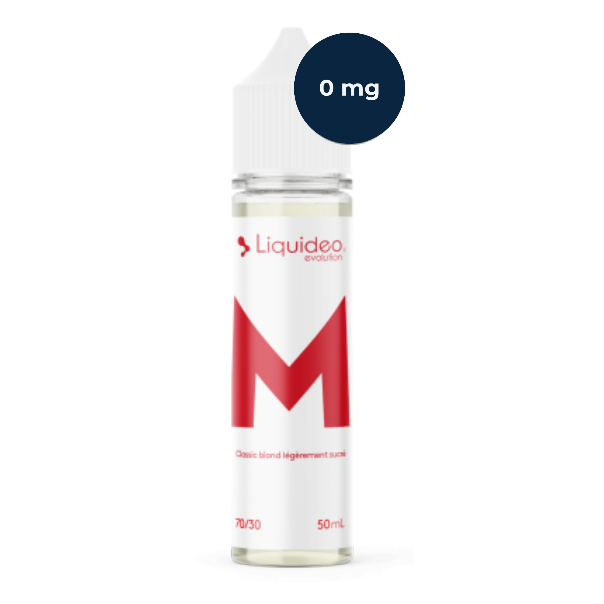 E‑liquide Liquideo Le M 50 ml, saveur tabac blond sec.
