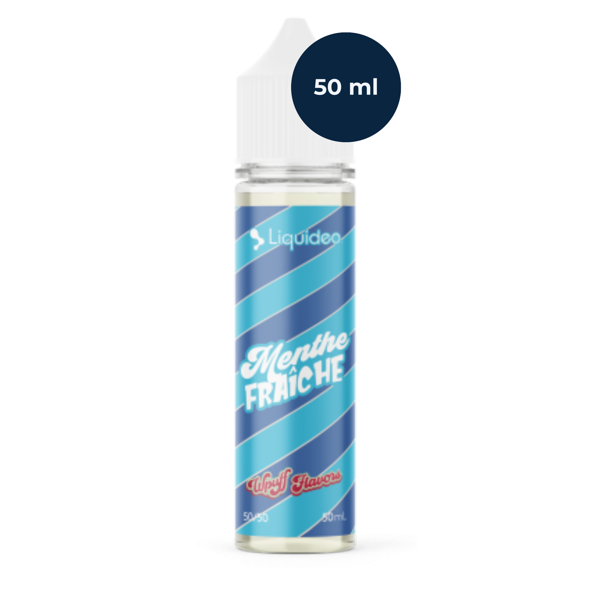 Flacon Menthe Fraîche 50 ml en mise en scène fraîche et cristalline.