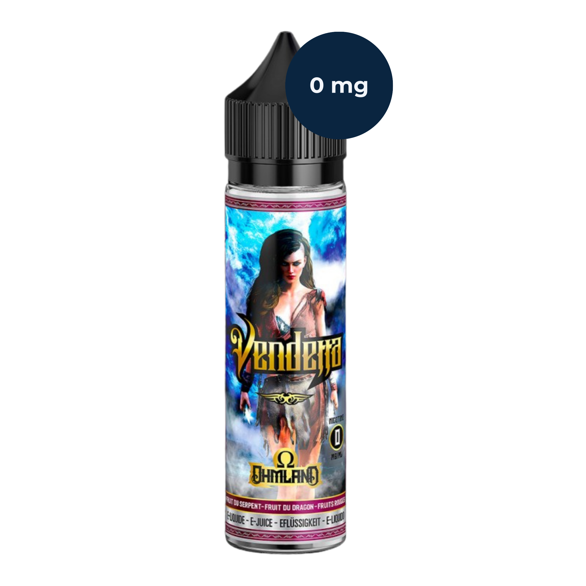 E‑liquide Ohmland Vendetta 50 ml, mélange fruits rouges et fraîcheur intense.