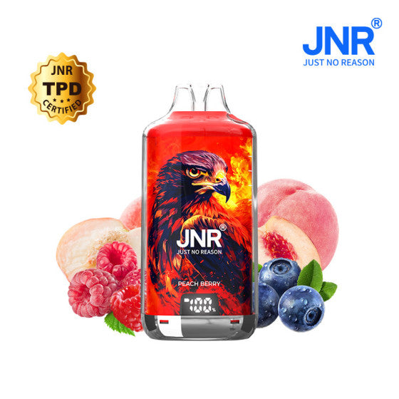 Puff Falcon X JNR 28K saveur pêche fruits rouges, modèle rechargeable longue autonomie.