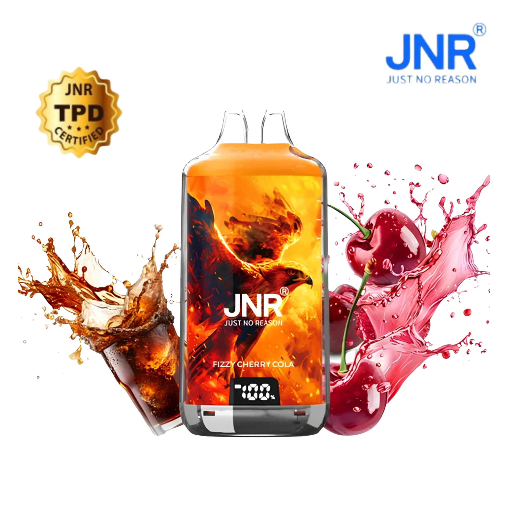 Puff Falcon X JNR 28K saveur cola cerise pétillante, modèle rechargeable longue autonomie.