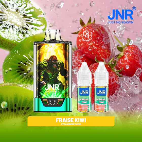 Puff Gorilla X JNR 43K saveur fraise kiwi, modèle rechargeable ultra‑longue durée.