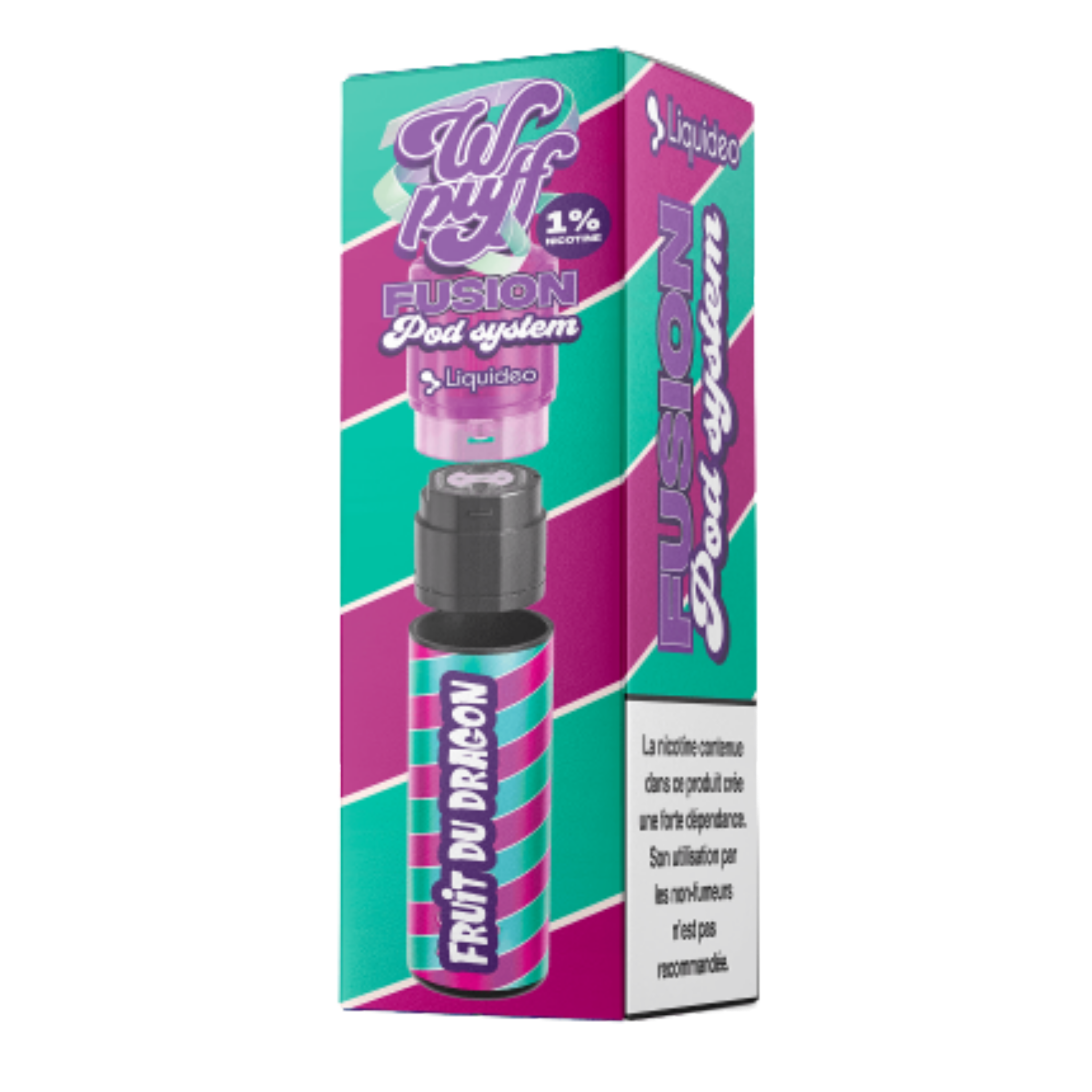Puff Wpuff Fusion 15K saveur fruit du dragon, modèle rechargeable Liquideo.